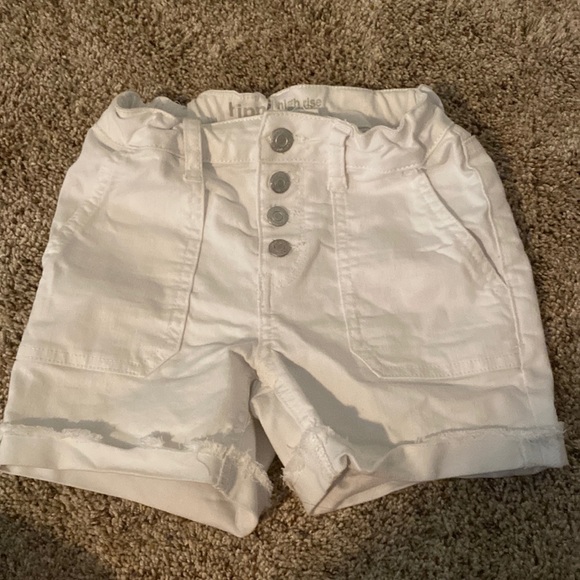 Hippie girl high-rise midi jean shorts - Picture 1 of 4